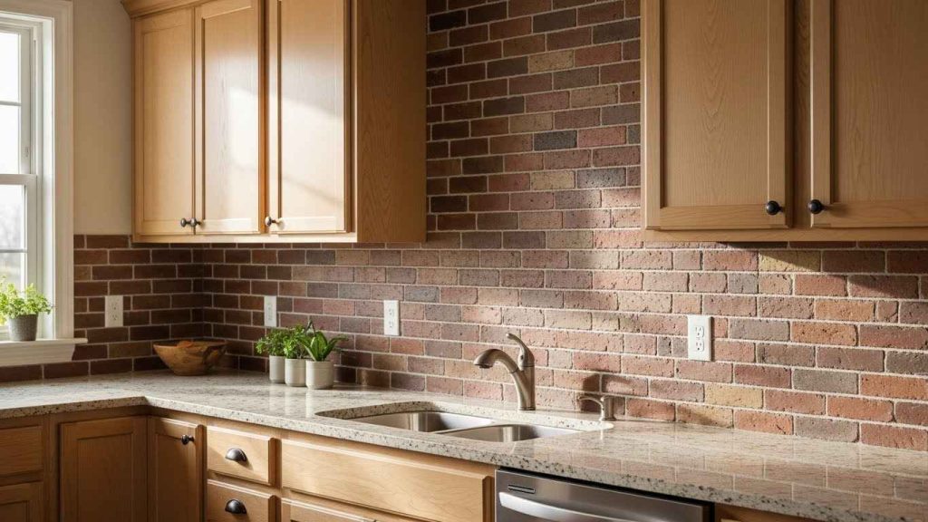 Stick-On Faux Brick Panels