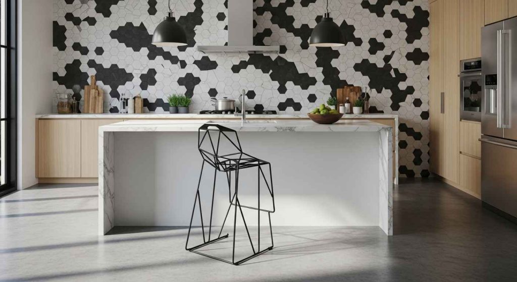 Stools with Geometric Designs