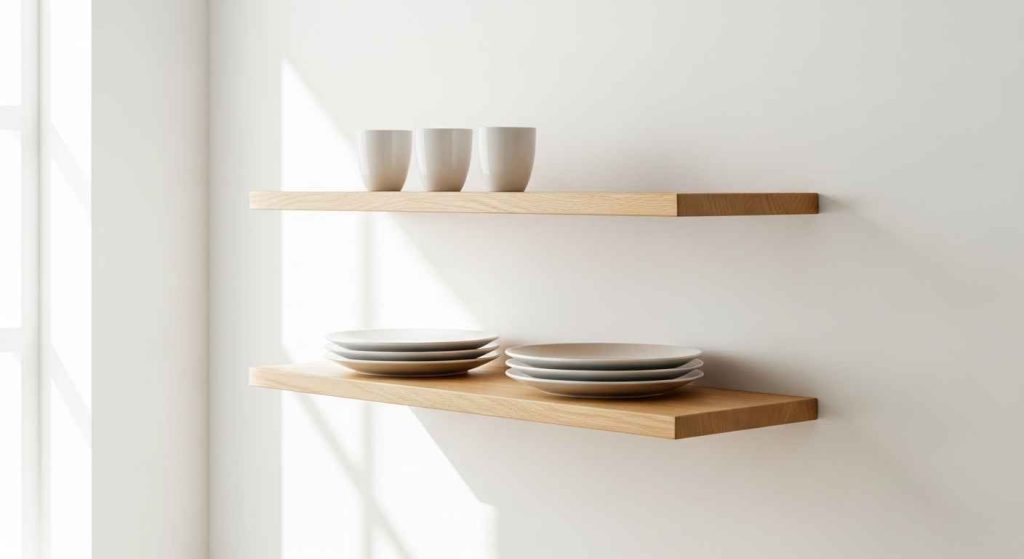 Strategic Open Shelving for Essentials