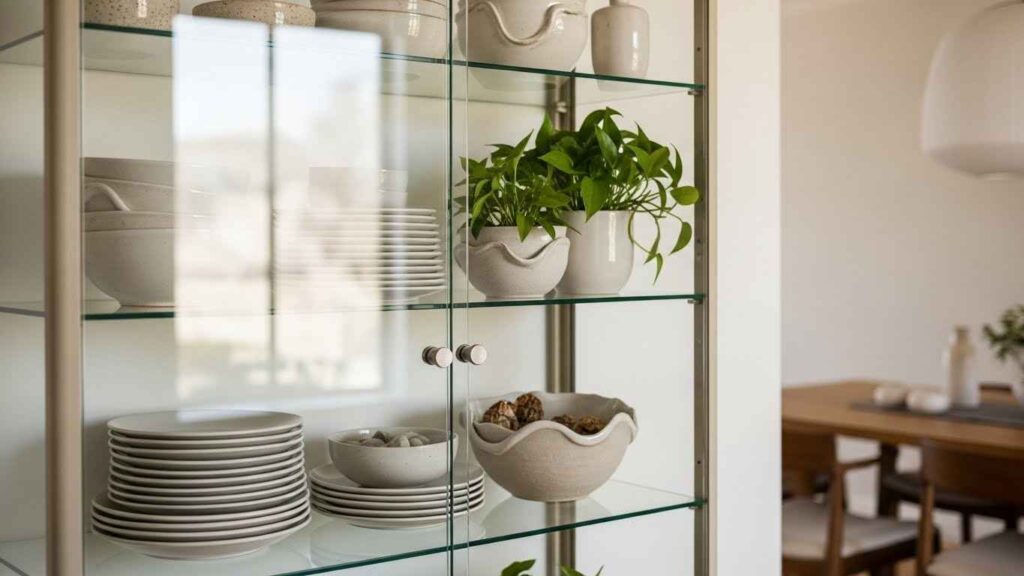 Styling Your Glass Kitchen Cabinets