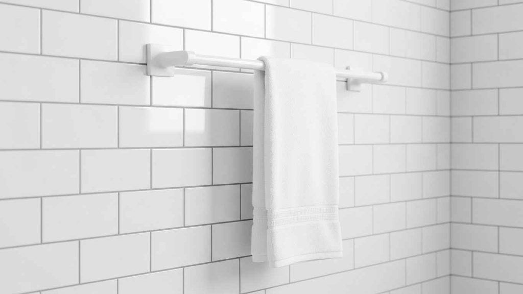Stylish White Towel Bars