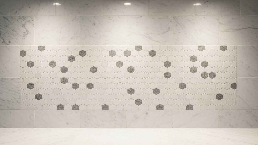 Subtle Marble Mosaic Inlays
