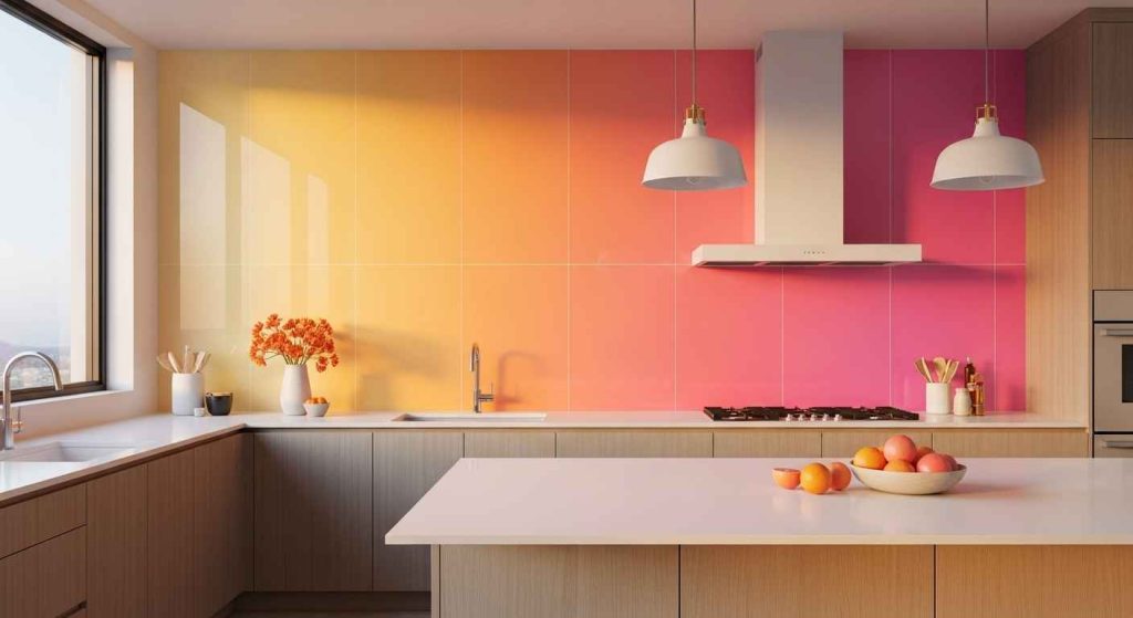 Sunset-Inspired Gradient Walls