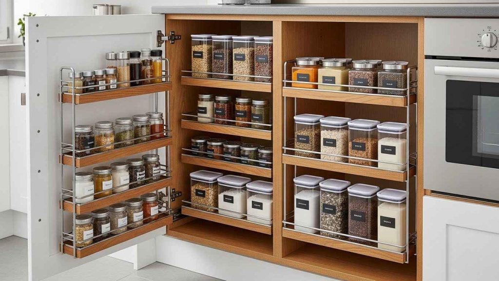 Swing-Out Pantry and Spice Racks