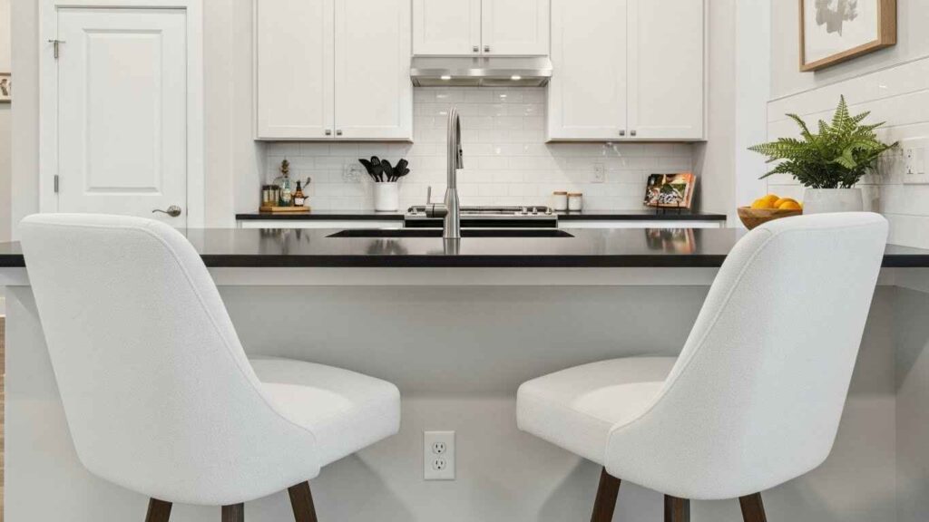 Swivel White Bar Stools for Function