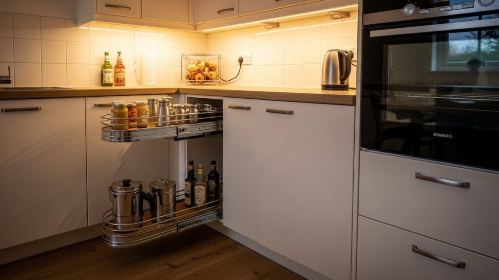 Tall Corner Cabinet Carousel Solutions