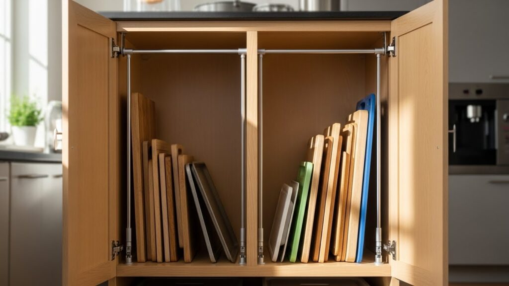 Tension Rod Shelf Divider