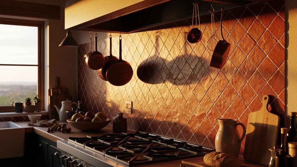 Terracotta Diamond Tile Warmth