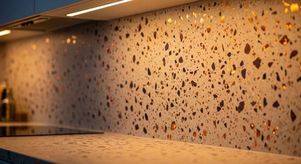 Terrazzo with Metallic Flecks