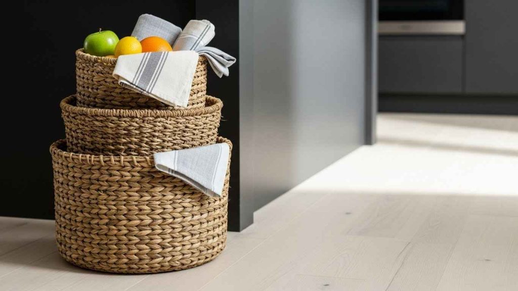 Textural Contrast with Woven Baskets