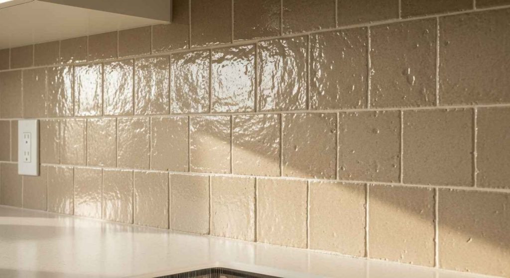 Textured Beige Backsplash Bliss