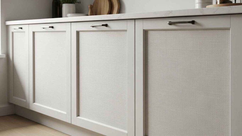 Textured Linen-Look Cabinets
