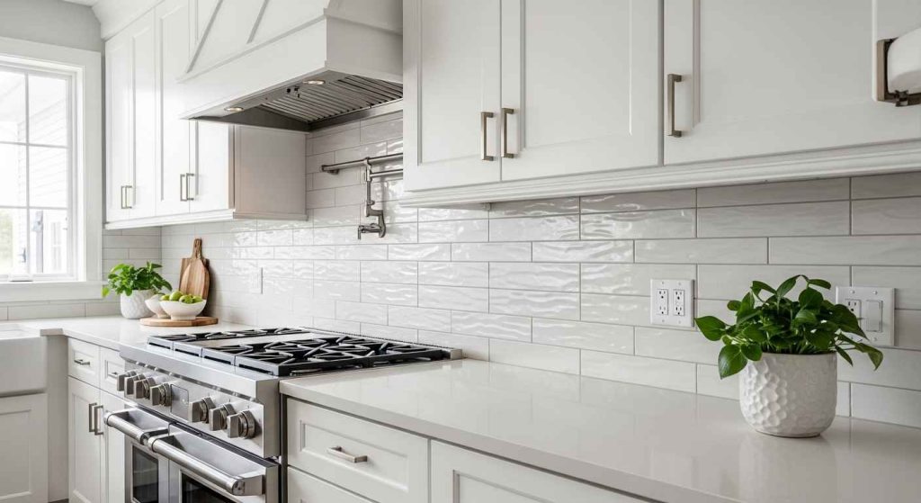 Textured Subway Tile Backsplash