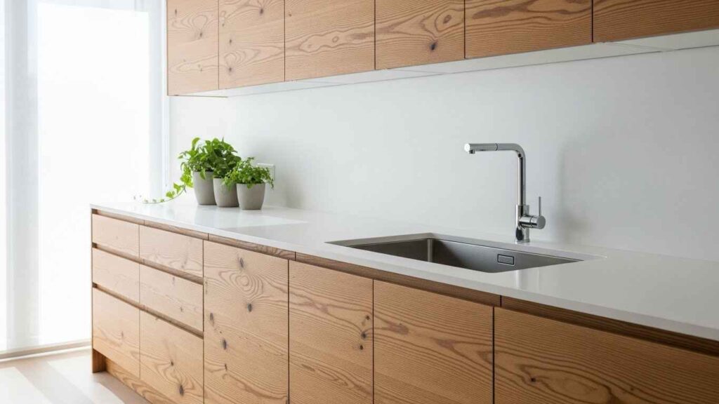 Textured Wood Grain & Solid Surface