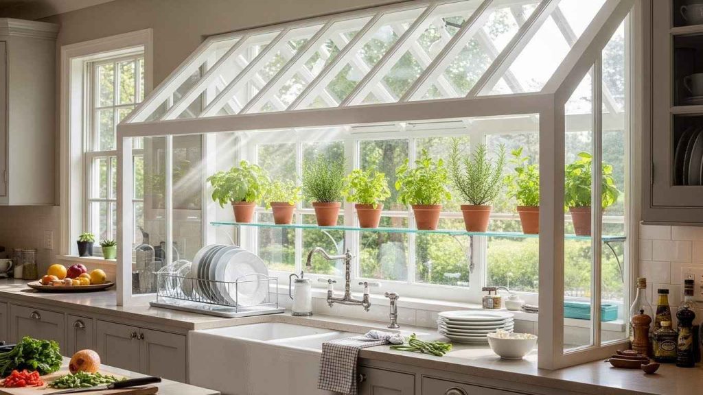The All-White Greenhouse Window