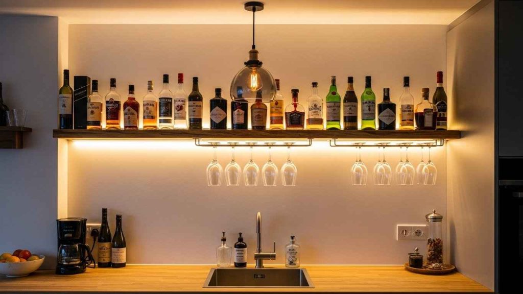 The Bar and Stemware Rail