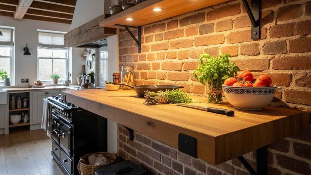 The Butcher Block Shelf Table
