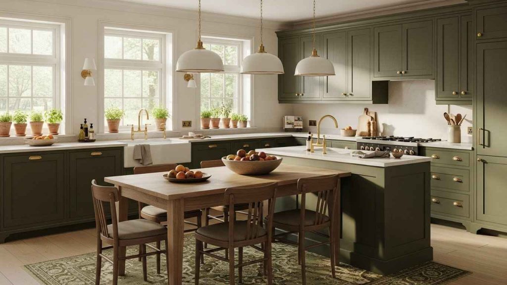 The Classic Charm of Green Cabinets