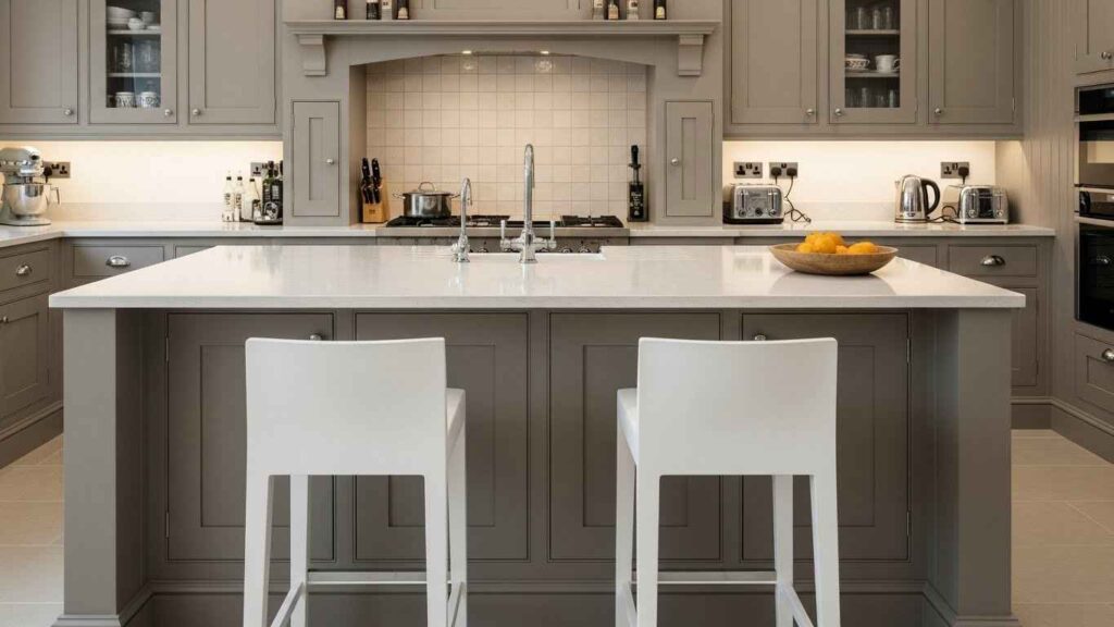 The Classic White Parsons Stool