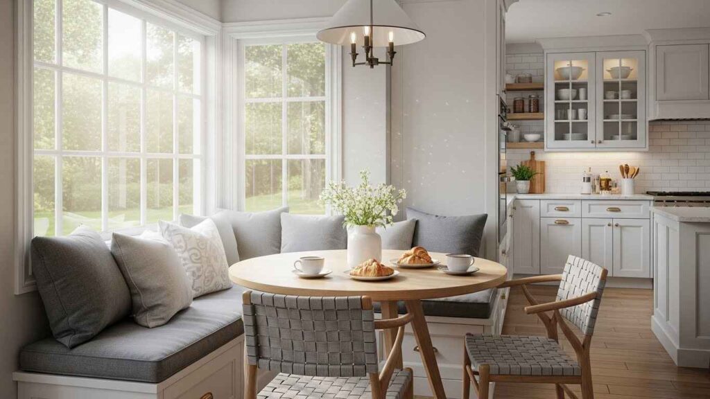 The Cozy White Kitchen Nook