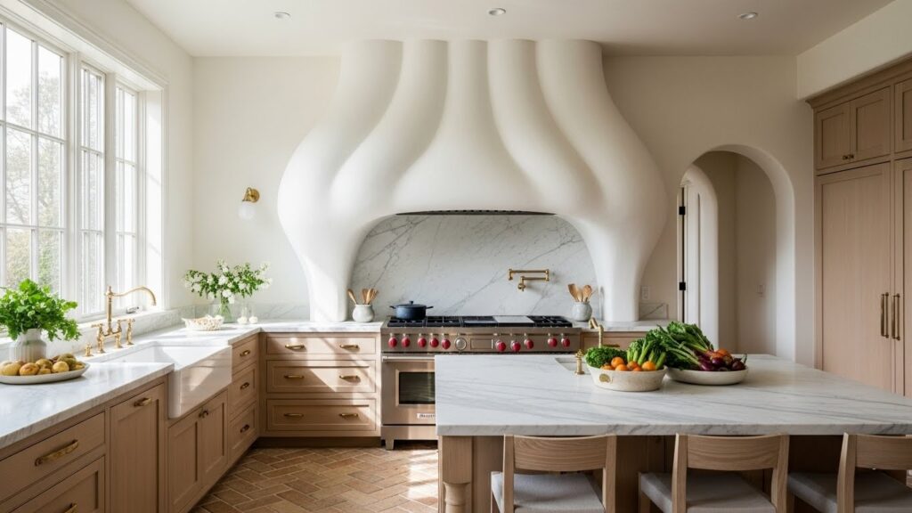 The Curved White Plaster Hood
