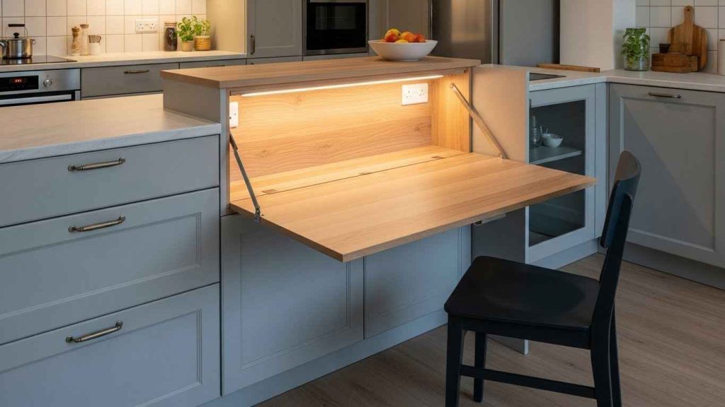 The Disappearing Kitchen Desk