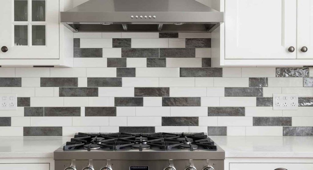 The Eclectic Mixed-Size Subway Tile Backsplash