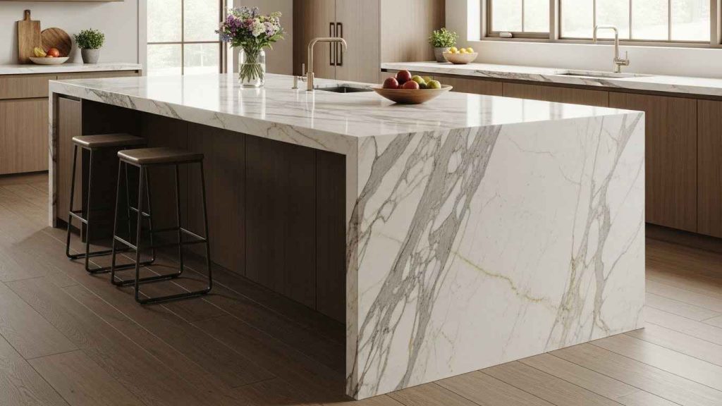 The Elegance of a Waterfall Countertop