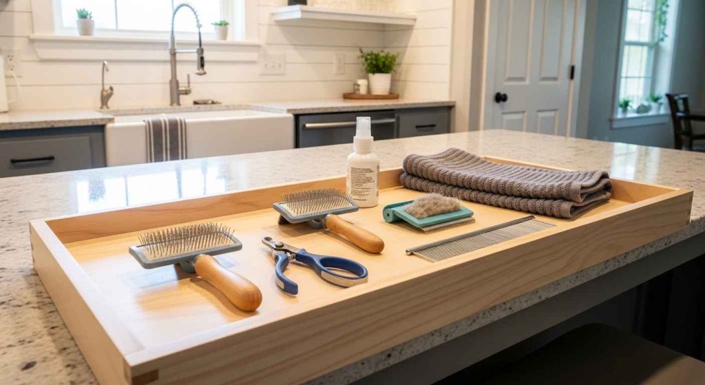 The Grooming Station with a Pull-Out Tray