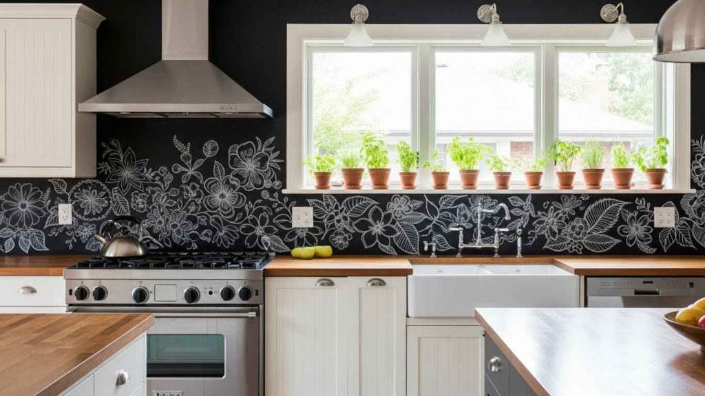 The Hand-Painted Chalkboard Mural