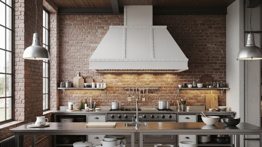 The Industrial White Metal Hood