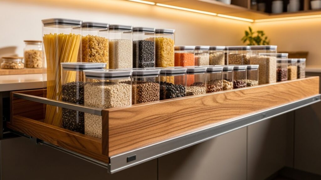 The Magic of Sliding Kitchen Shelves