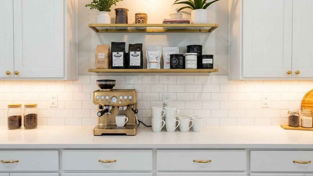 The Perfect White & Gold Coffee Nook