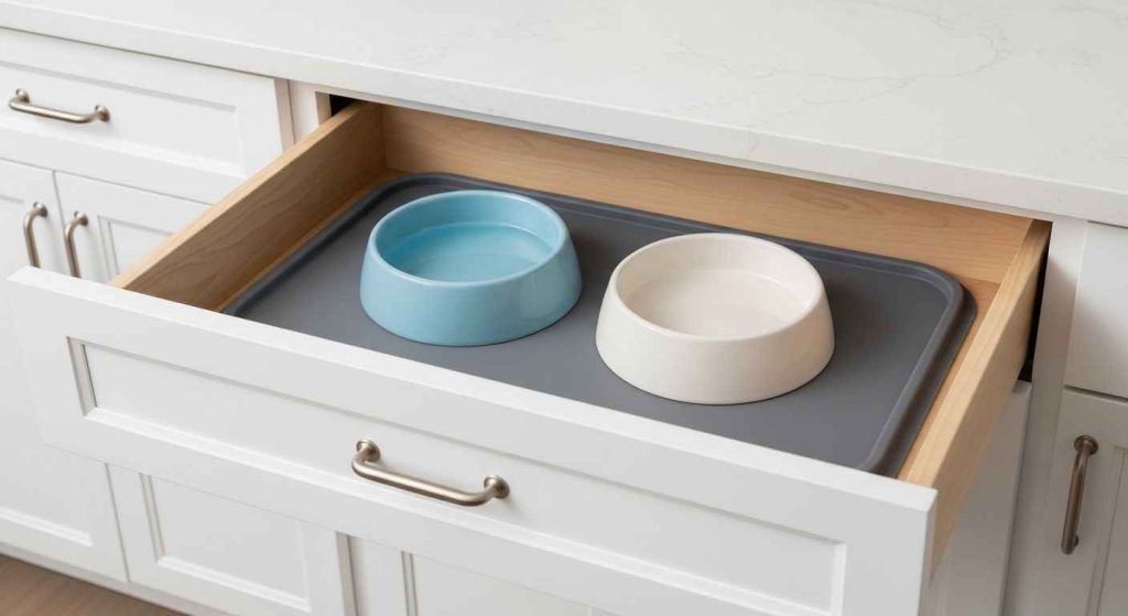 The Pet Feeder Drawer with a Placemat