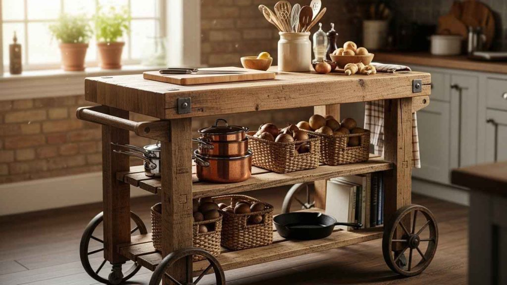 The Quintessential Farmhouse Cart Island