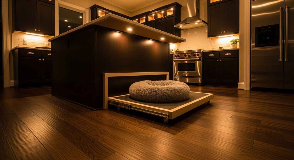 The Roll-Out Bed for Under-Island Naps