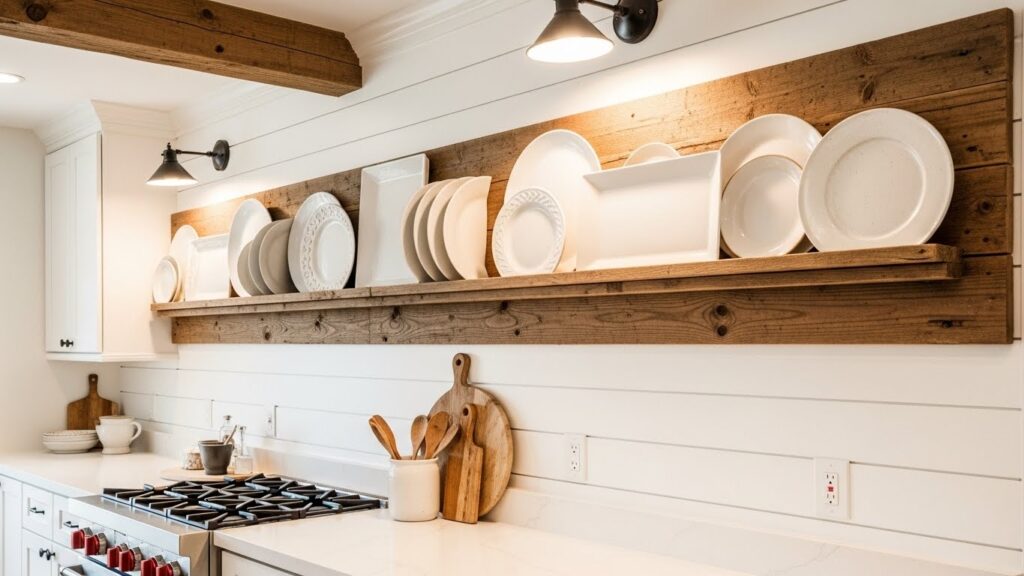 The Rustic Charm of a Wooden Plate Rail