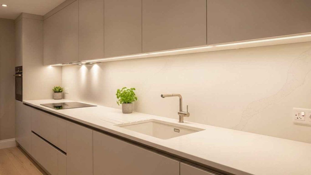 The Seamless Slab Backsplash