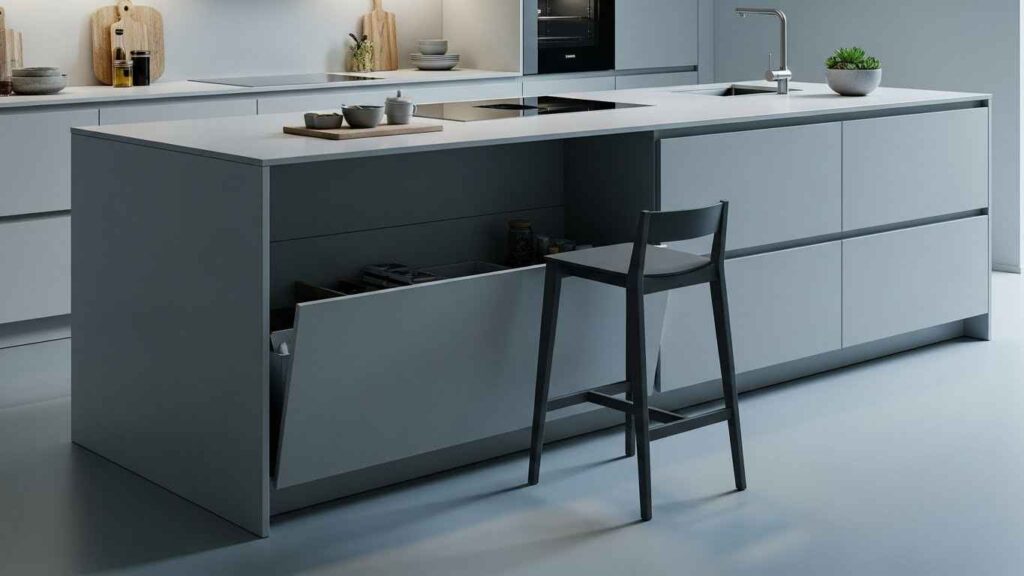 The Space-Saving Pull-Out Stool Solution