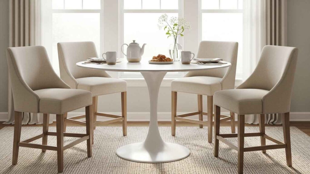 The Space-Saving Round Pedestal Table
