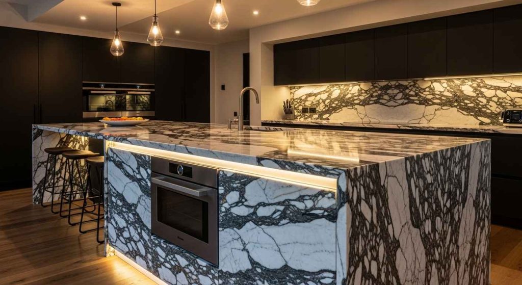 The Statement Marble & Oven Island