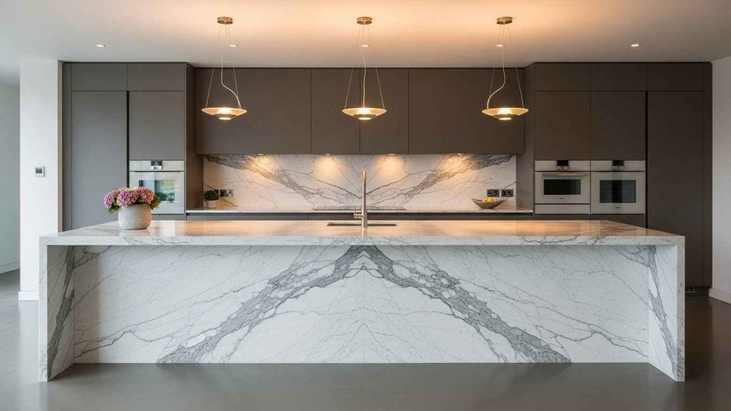 The Statement Marble Waterfall Island