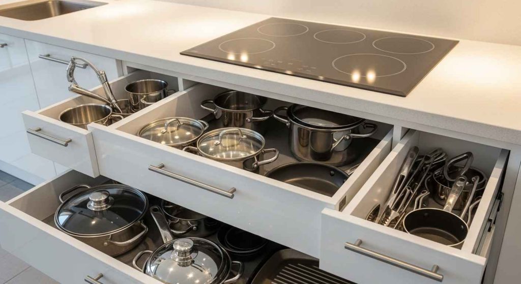 The Stovetop-and-Drawers Layout