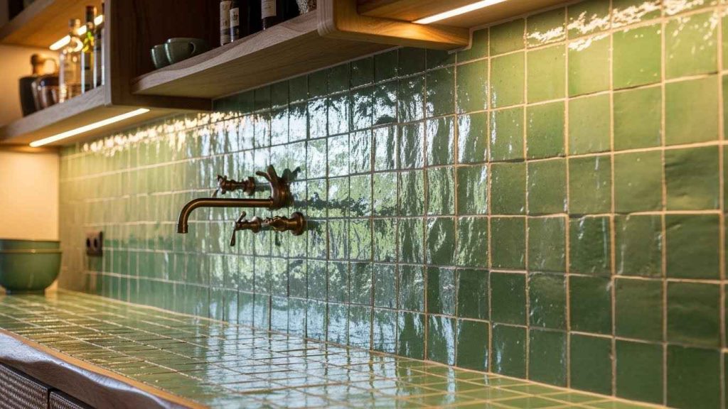 The Textured Tile Backsplash Bar
