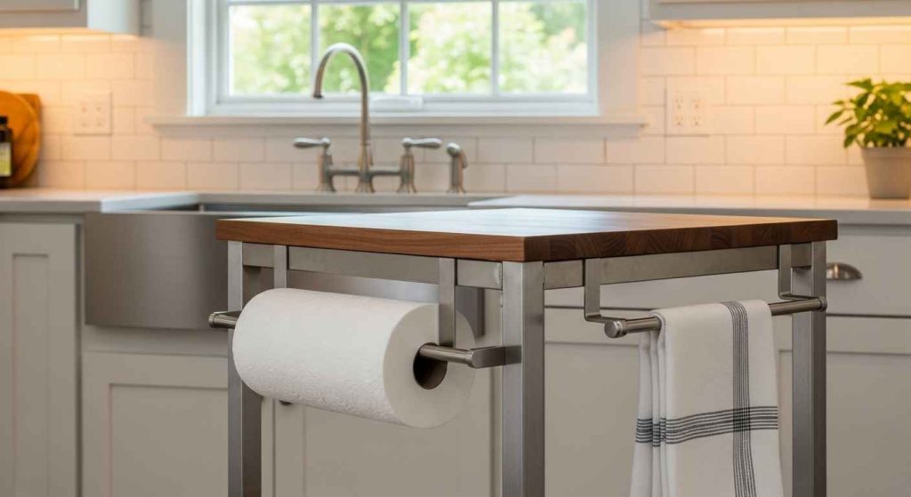The Towel Rack and Paper Towel Holder Combo