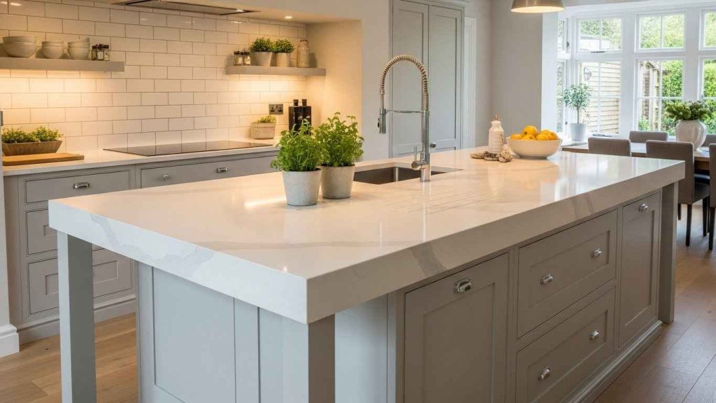 The Two-Toned White and Gray Island