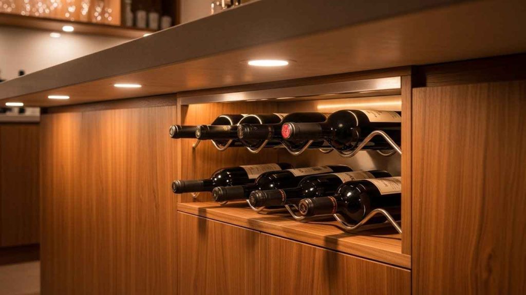The Under-Cabinet Wine Rack Integration