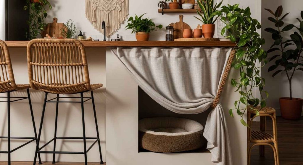 The Under-Counter Pet Pad with Curtain