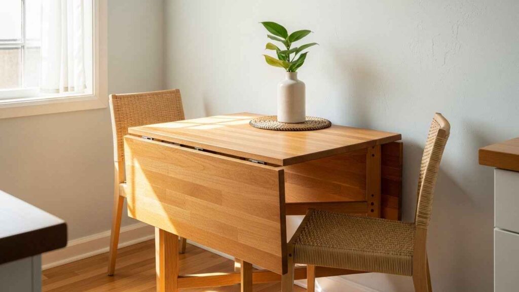 The Wall-Hugging Drop-Leaf Table