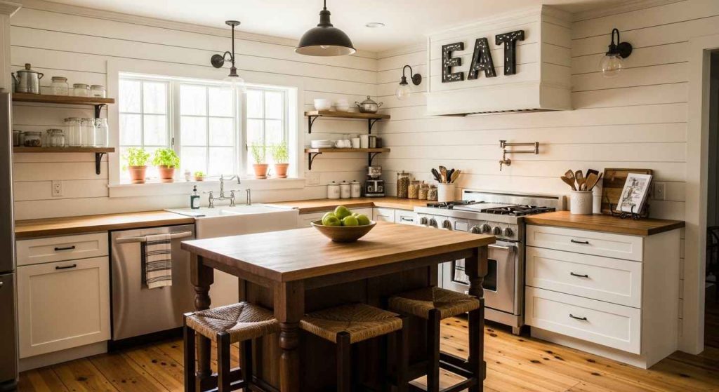 The Warmth of White Wood Planks